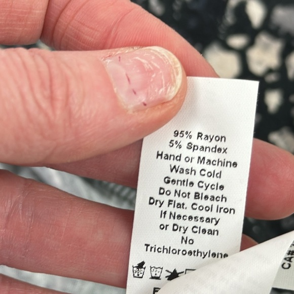 Anthropologie Weston Wear Long Sleeve Black Splatter Pull On Shirt - Picture 5 of 12